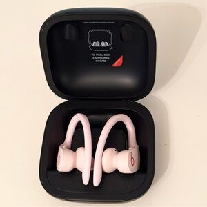 NEVER USED pink Beats Powerbeats Pro wireless earphones with adjustable earhooks
